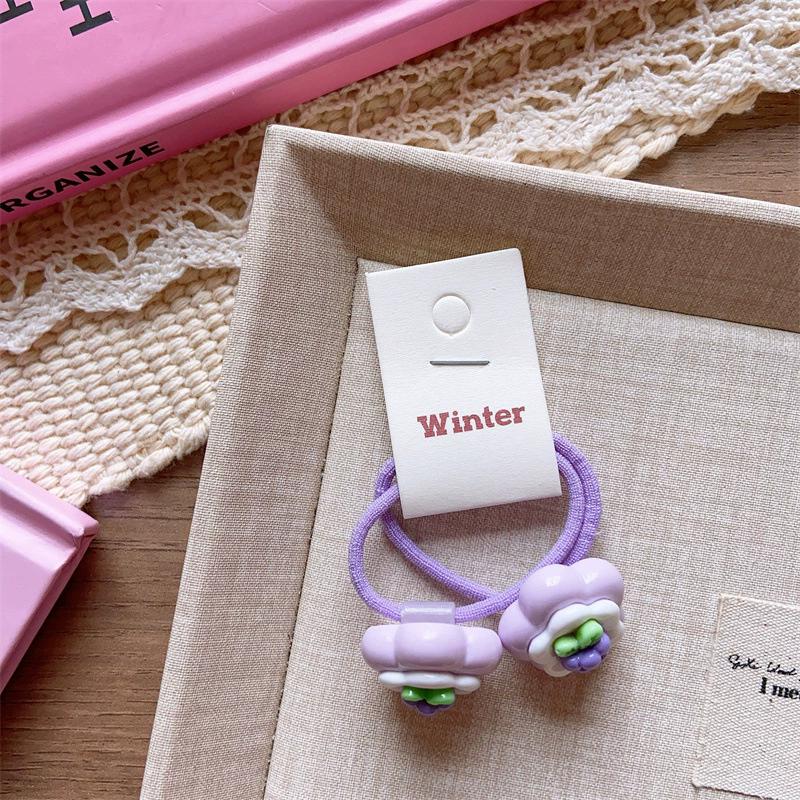 

2 шт./набор милая фруктовая заколка для волос для детей Клубничная заколка для волос эластичная резинка для волос для девочек детские маленькие резинки для волос кавайная заколка