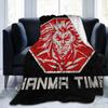 Stop Hanma Time Baki Anime Blanket Coral Fleece Plush Printed   Multifunction Super Warm Throw Blankets for Bed Office Quilt