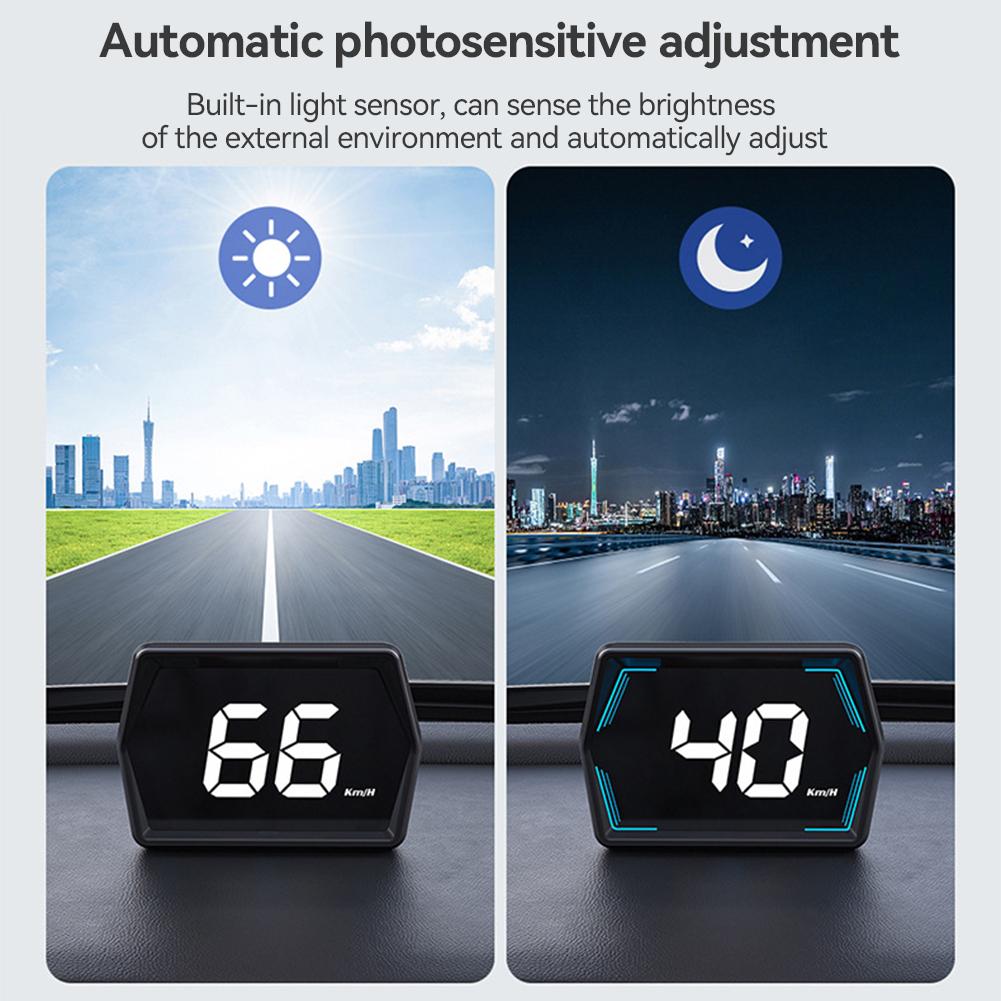Auto HUD Head Display Digitální rychloměr GPS Měřič rychlosti KMH MPH Displej USB pro příslušenství k náhradním dílům pro nákladní automobily a motocykly