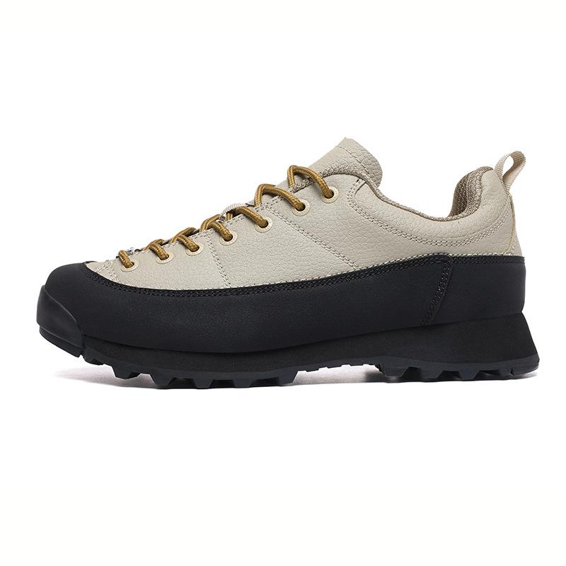 Monaco Low-top Hiking Off-road Shoes Outdoor Camping Shoes Waterproof and Non-slip Hiking Shoes Sports Casual Leather Men's Shoes