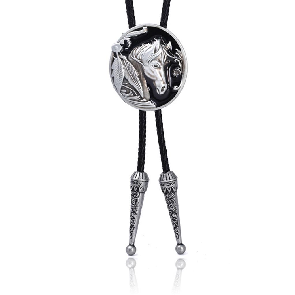 Cowboy Bolo Krawatte im Vintage-Stil für Halloween-Karnevalspartys für Männer und Jugendliche Kostüm