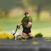 1/64 Scale Resin Model Depicting A Man Strolling With His Pet Dog Miniature Figure For Craft Projects And Toy Displays