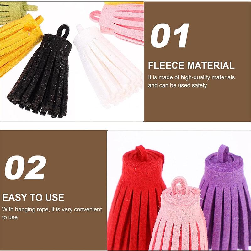 5-20Pcs 3cm Mini Leather Tassel Keychain Tassel Phone Tassels Pendant For DIY Craft Jewelry Making Bracelet Earrings Accessories