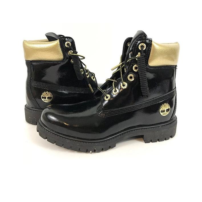Timberland Stivali da lavoro da donna a taglio medio edizione limitata Midnight 6 pollici stivali neri A1U6H