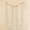 Gold/Silver Chain Imitation Pearls Shoulder Chain Round Bead Bridal Tassel Necklace  Fashion Events