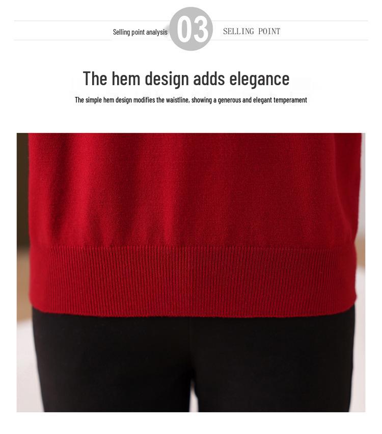 Women's High-End Wool Sweater: Slim Fit, Scarf Collar, Versatile Fashion Design