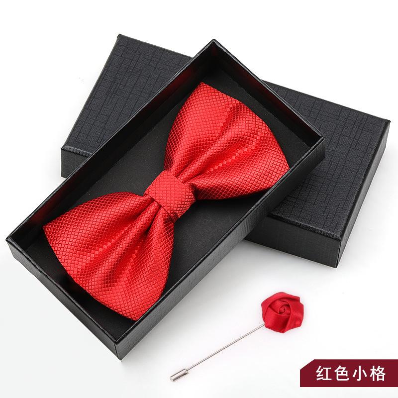 Bow Tie Men'S Wedding Groom Best Man Red Suit Shirt British Brothers Korean Bow Women'S Gift Box