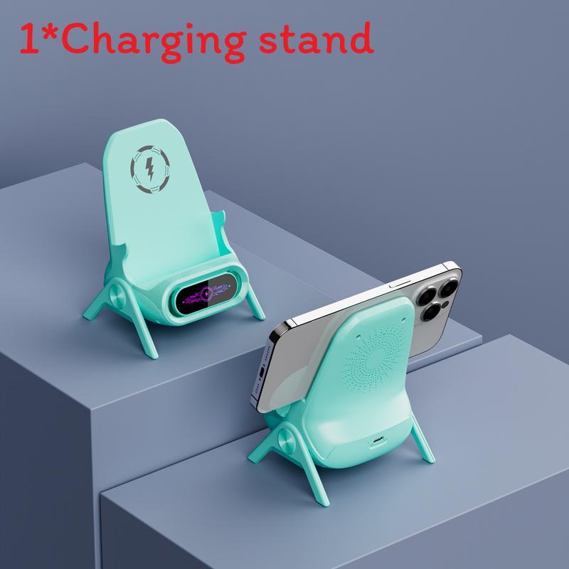 

Lazy Chair Wireless Charging Phone Stand With Magnetic Induction For Relaxing At Home зелений