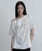 Aejeuyua Point Buckle One-Shoulder Tee White