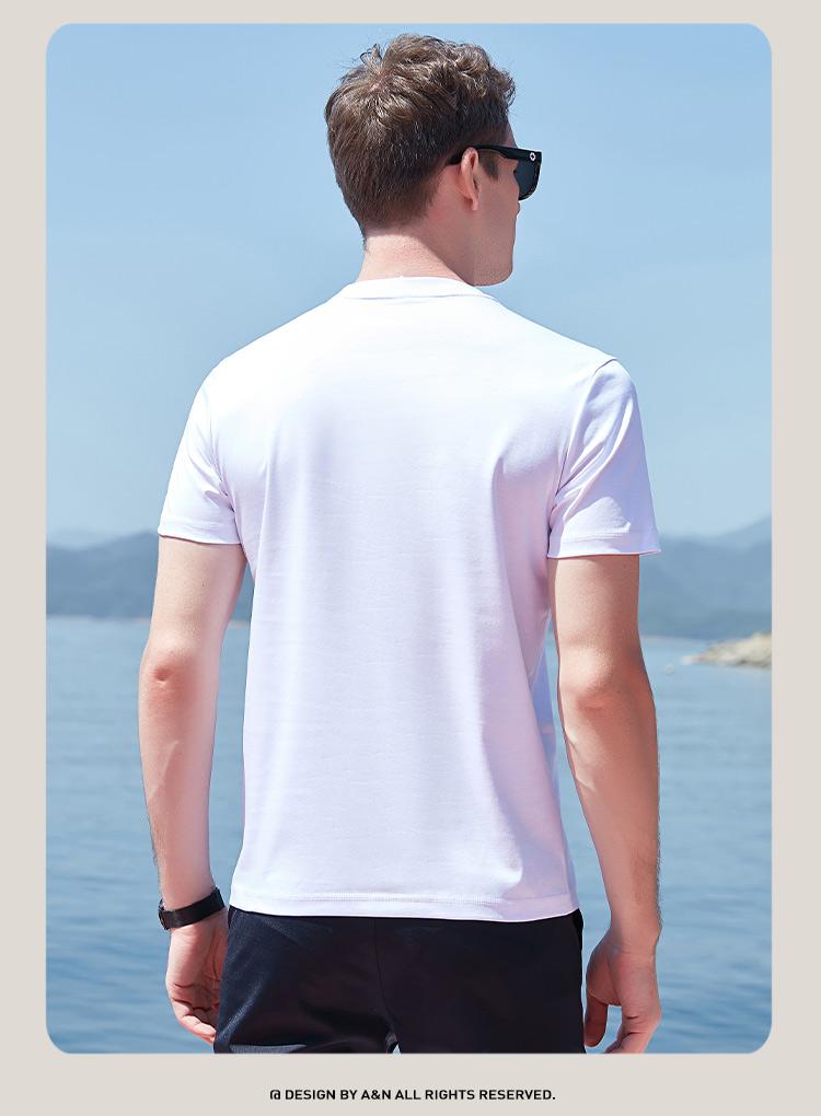 [Liquid Ammonia Cotton Pure T-shirt] [Silk Cotton] Unisex Cool and Comfortable Instant Cooling Sensation