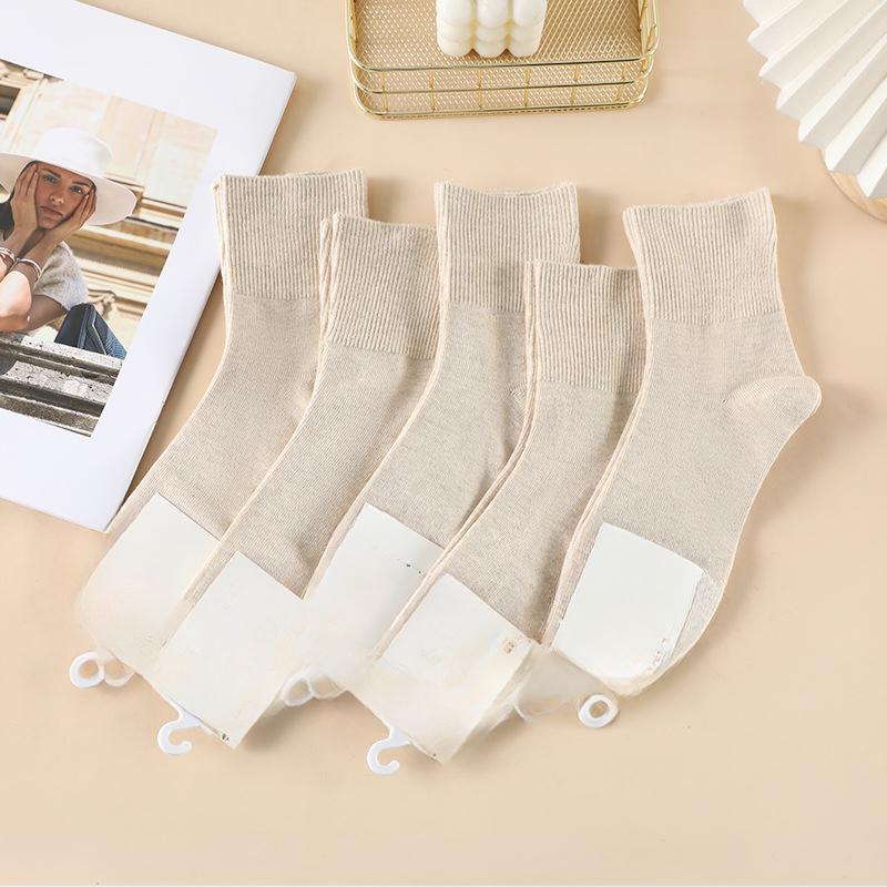 Damen Herbst- und Winter Baumwolle Lockerer Bund Zieht den Fuß nicht Hochrohrsocken