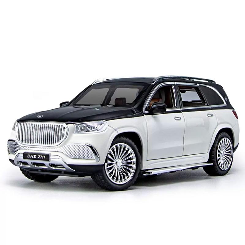 1:24 Maybach GLS GLS600 Alloy Luxy Car Model Simulation Diecasts Metal Toy Vehicles Car Model Sound and Light Childrens Toy Gift