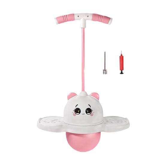 Balance Jumping Ball for Kids Panda Frog Bouncing Ball with Handle & Pump Pogo Sticks Core Strength Motor Skills Coordination Trainer