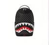 SG Shark Mouth Checkered PVC Backpack – Large Size, Unisex, Black