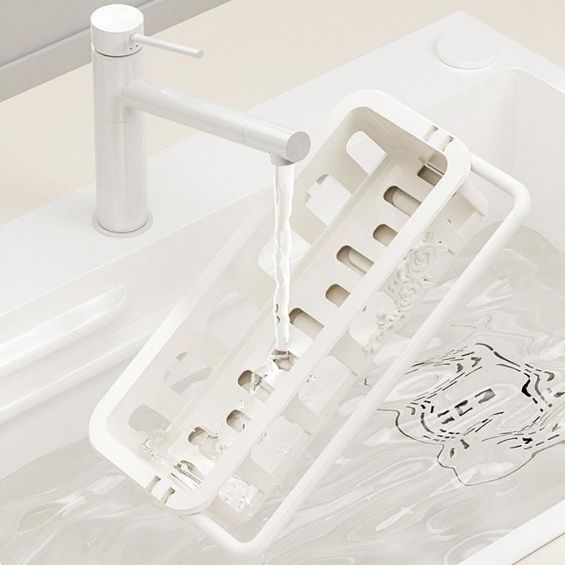 Kitchen Shelf Sink Rag Dish Washing Detergent Dishcloth Organizer Multi Functional Sponge Rack Drainer Kitchen Storage Holders