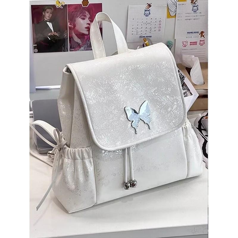 Ballet Style Bow Backpack High-end Bag Women s 2026 New Large Capacity All-matching Students белый