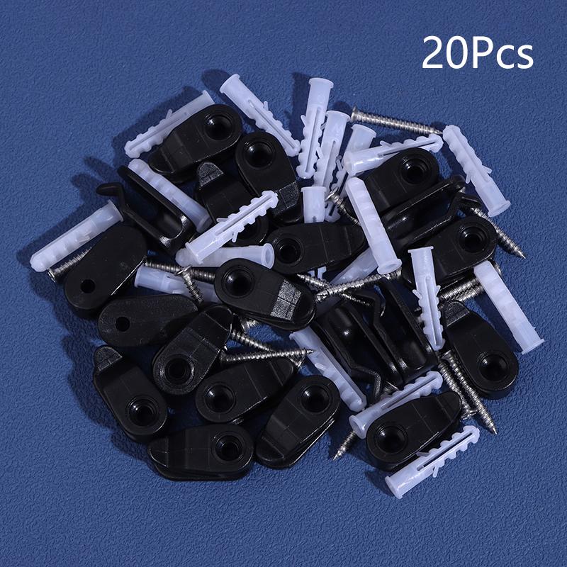 20Pcs Outdoor String Lights Clips Screw-In Plastic Hangers Lights Hanger Hooks For Plant Baskets String Lights Decoration