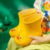 Children's Waterproof Cartoon Duck Rain Boots for Toddlers, Non-Slip, Ages 1-7.