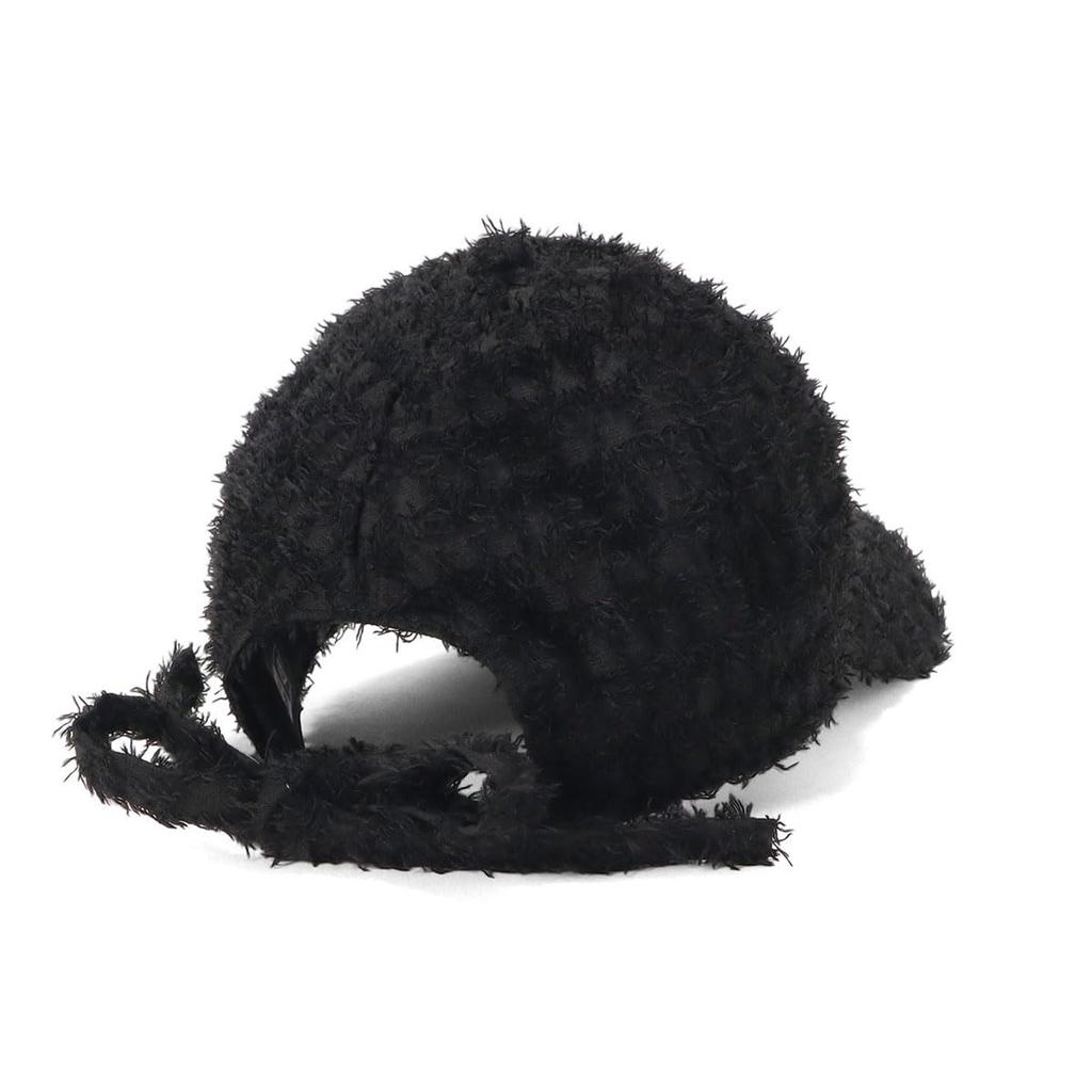 New Era 9FORTY Long Visor Ribbon Strap Shaggy Lace Cap Black FREE Size (ONSPOTZ Exclusive)