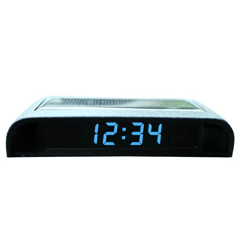 Solar Energy Charged Car Dashboard Clock with Luminous Hands Convenient Solar Powered Vehicle Clock for Night Time Use