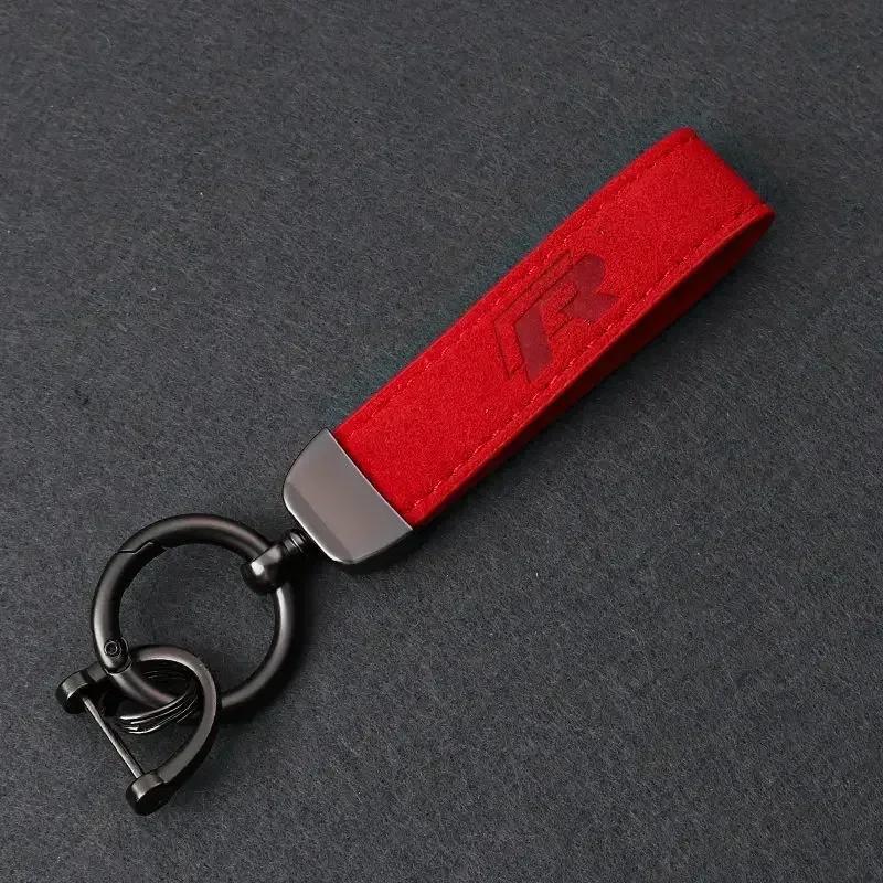 

2025 Hot Suede Car Key Chains Holder Key Ring for Volkswagen Passat Santana Touareg Tiguan Golf Bora Jetta Mk6 Beetle Scirocco C