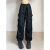 Pantaloni da paracadute Cargo oversize Harajuku Donna Streetwear Pantaloni sportivi larghi Y2k Hip Hop Pantaloni larghi Techwear
