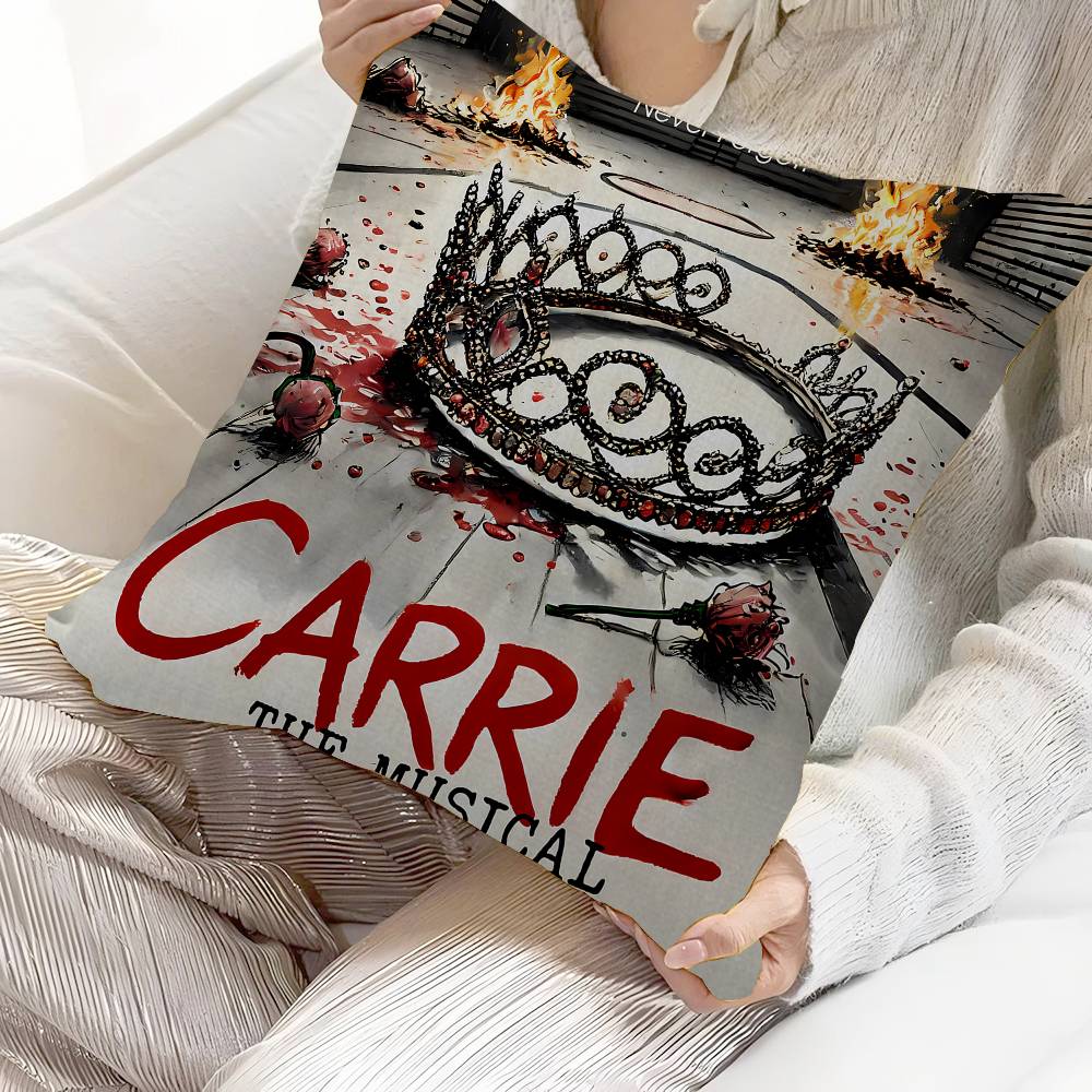 

Horror Movie Carrie Stitch Lucky Dragon Pillow Cover Sofa Cushion Cover Home Room Decoration Children Gift 30x30 cm