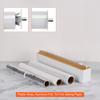 Uxcell Plastic Wrap Dispenser, 31cm X 5.5cm, with Cutter and Magnetic Bottom, for Tin Foil, Wrap, and Aluminum Foil, Wood Color