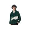 Li Ning Color Block Logo Casual Lamb Fleece Stand Collar Cotton Jacket Unisex Outerwear Duck-Green AJMS107-8