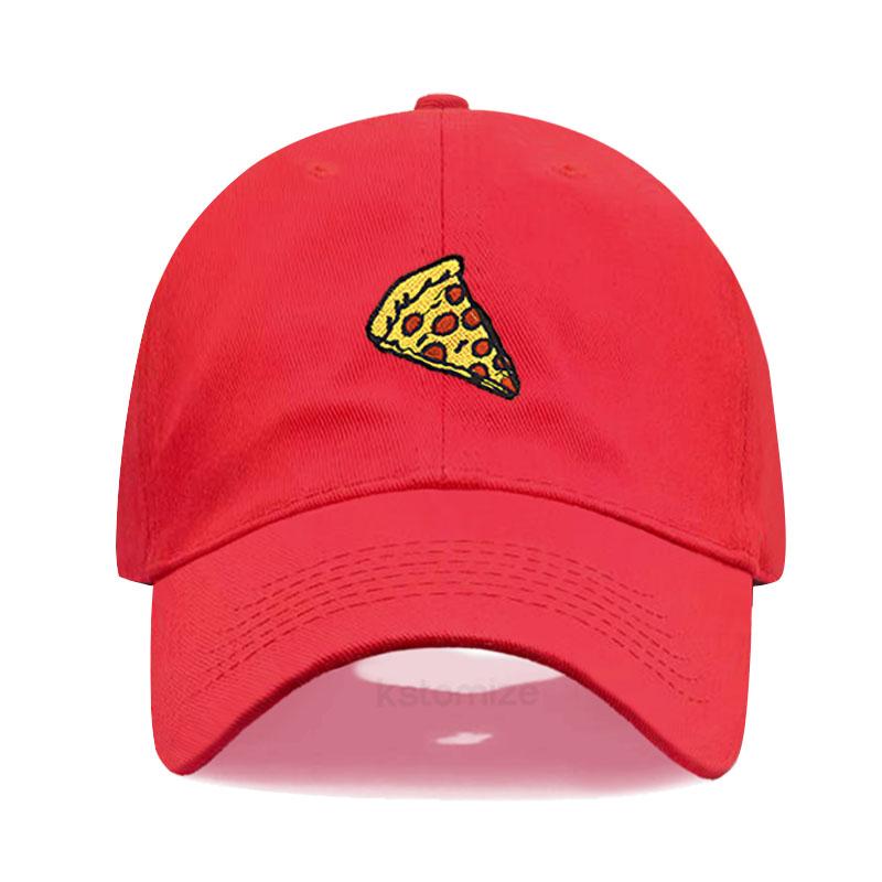 Pizza Embroidered Baseball Cap for Women Men Fashion Adjustable Soft Cotton Dad Hat Unisex Classic Golf Caps