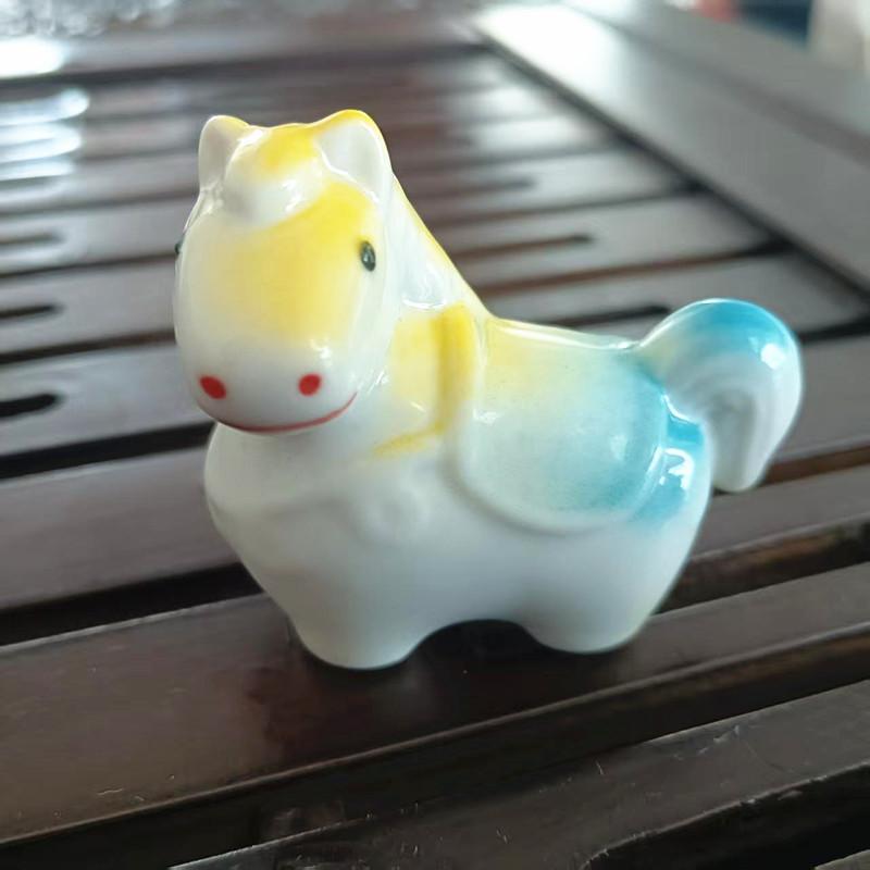 Ceramic Chopsticks Pillow Cartoon Chinese Zodiac Horse Chopstick Rest Home Decoration Chopsticks Chopsticks Holder Spoon Holder