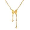 Butterfly Tassel Minimalist Furnace Real Gold Necklace Female Collarbone Chain Accessories