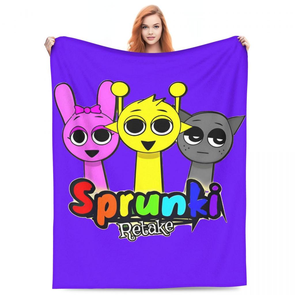 Sprunki Song Blanket Picnic Flannel Throw Blanket For Couch Bed Warm Soft Customized Quality Bedspread Gift Idea