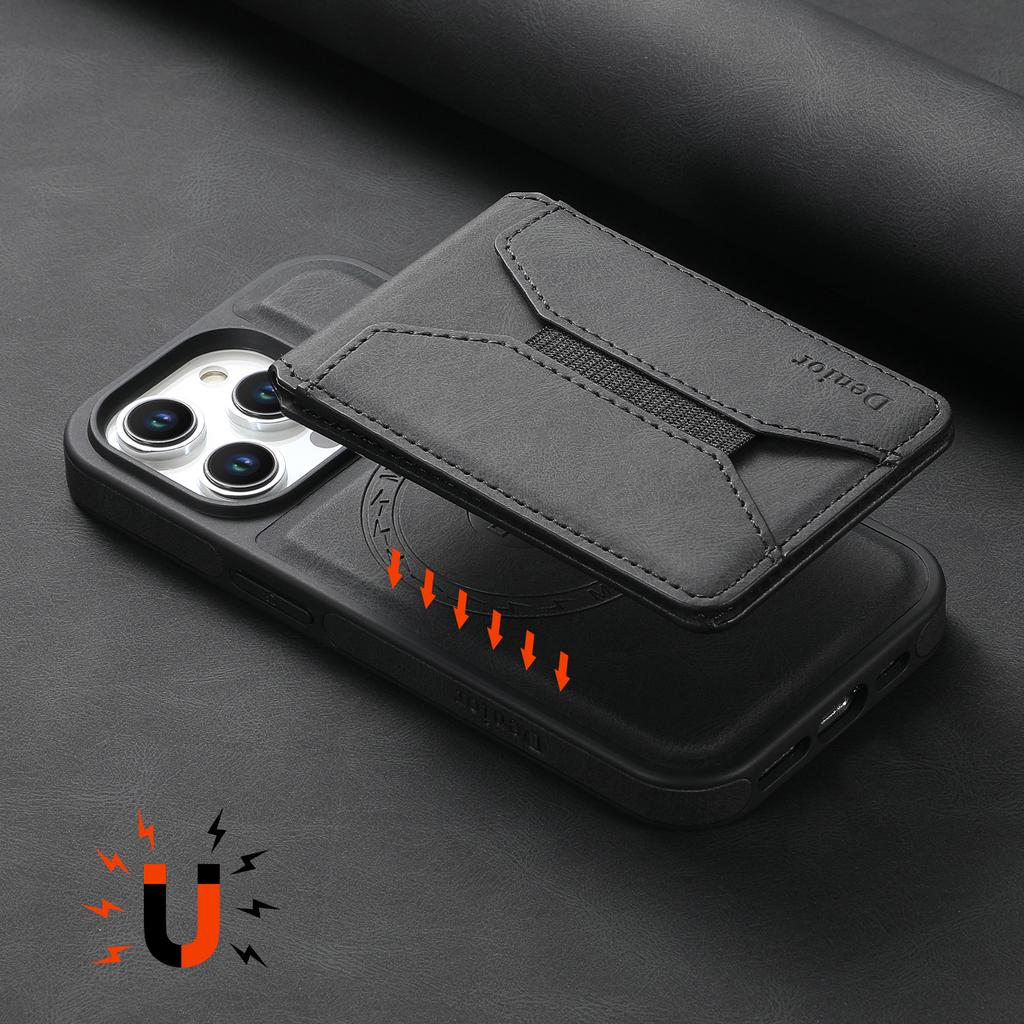 DENIOR D17 For iPhone 15 Pro Max Case Compatible with MagSafe Card Bag Phone Cover