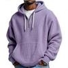 2025 Spring/Autumn Men's Half-Zip Hooded Solid Sweatshirt - Custom Logo Option, Long Sleeve, Casual Style.
