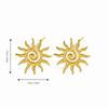 Light Luxury Sun-shaped Flower Earrings Unique Sun Ear Stud Temperament Metal Stud Earrings  Daily