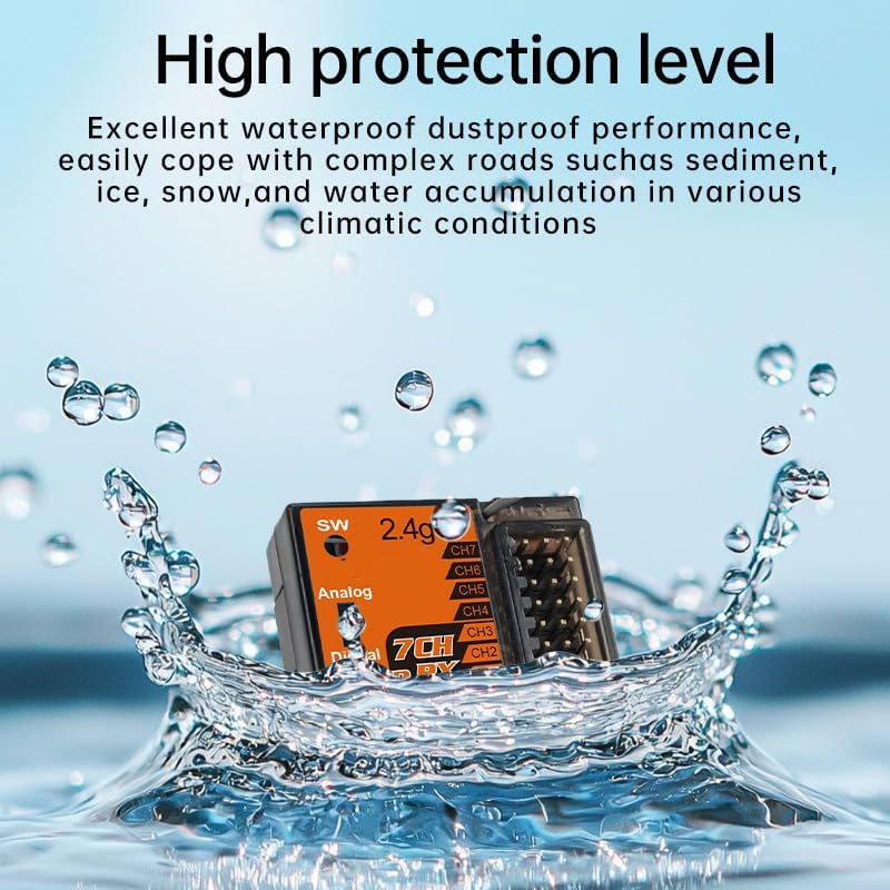 Turbo RC A82-S 2.4G 7CH RC Car Transmitter, Technical Standards Compliance Certified, Electric Car Radio Control Set with RX200 Receiver