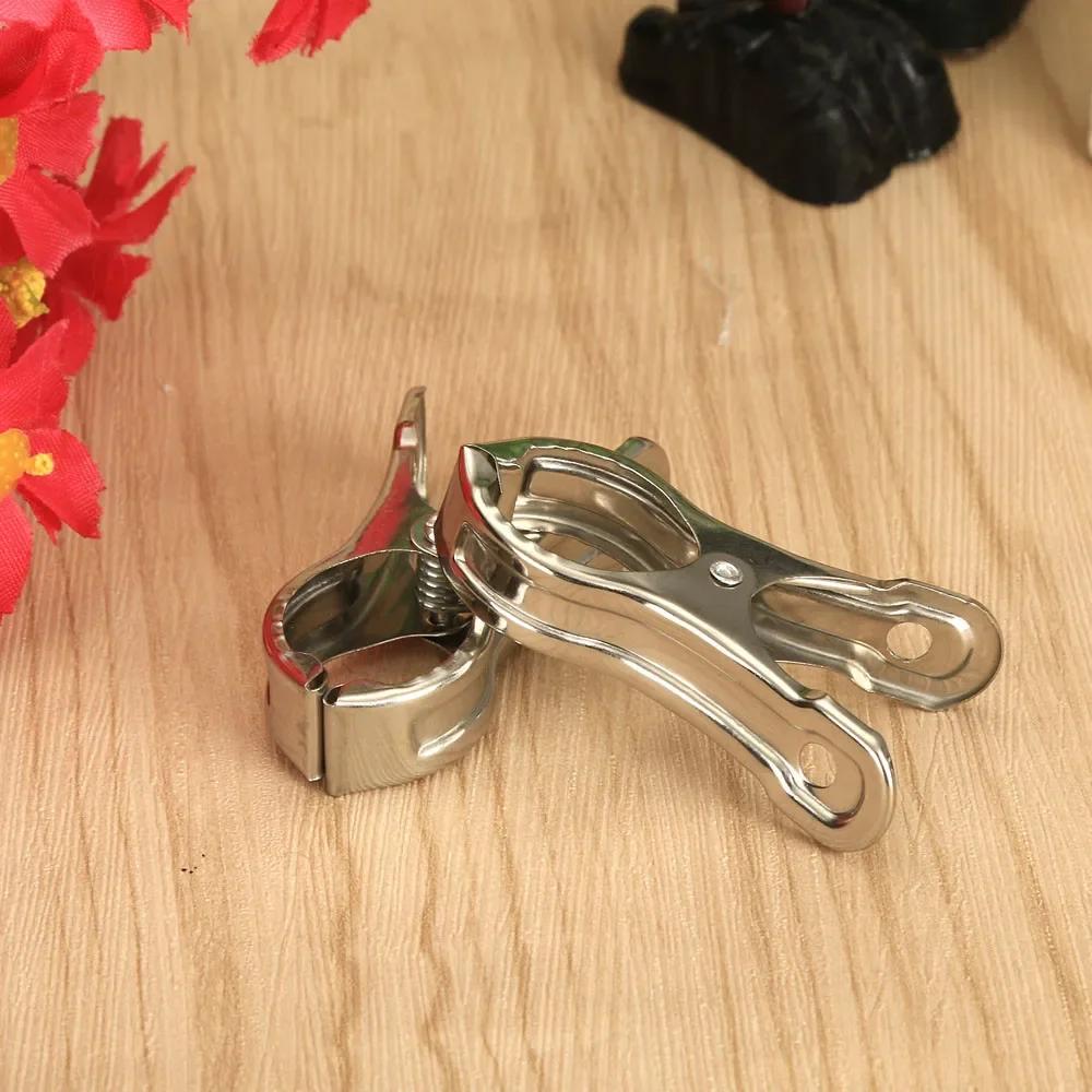 10PCS Stainless Steel Beach Towel Clips Keep Your Towel Secure Windproof Utility Clothespins for Outfit