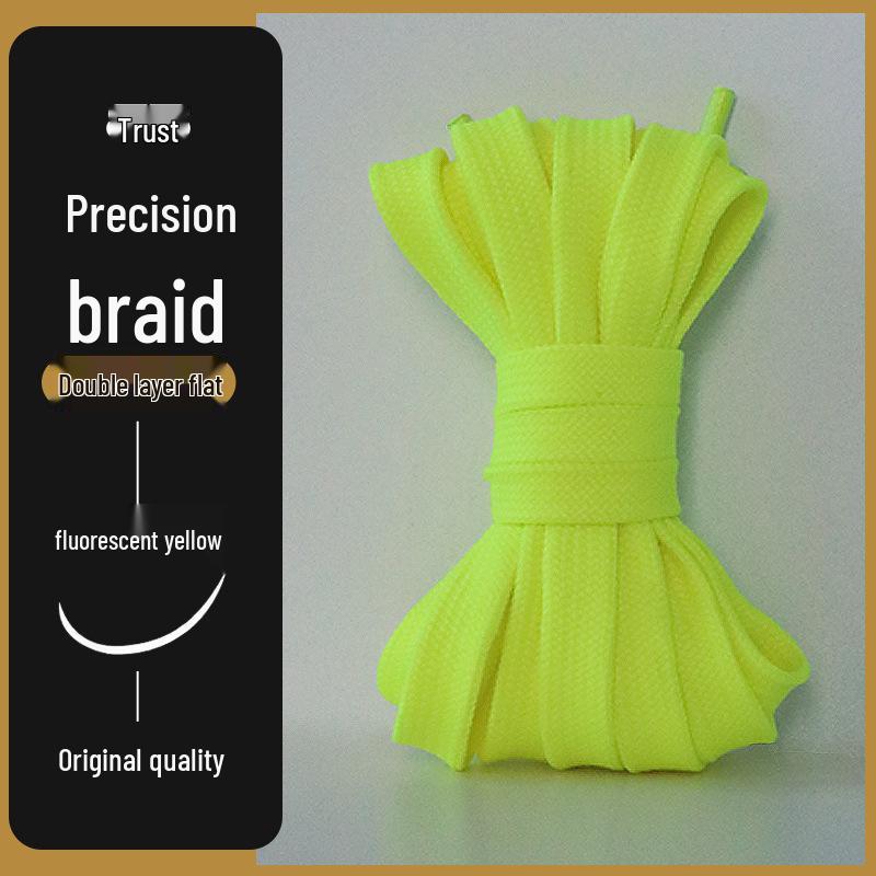 Mångsidiga platta skosnören för män och kvinnor - Original Svart, Vit, Färgglada, Rosa, Grå