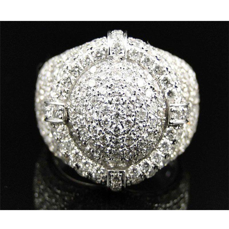 Europe And The United States Elegant Zircon Wedding Ring With Full Rhinestone Design
