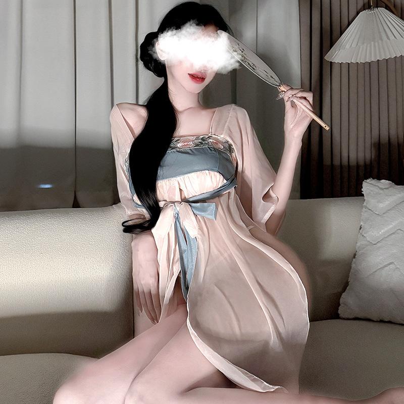 Fun underwear antique gauze skirt set new free court belly pocket sexy style c Hanfu temptation flirting