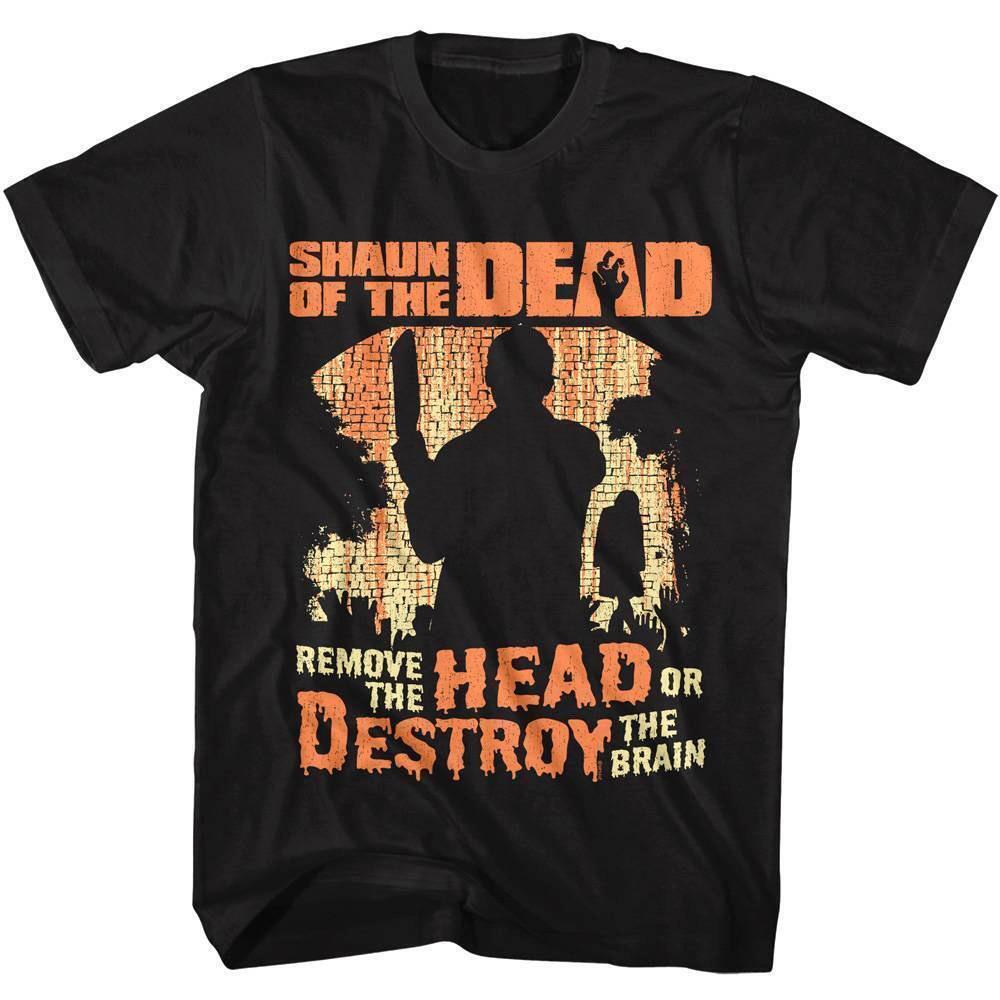 Shaun of the Dead Destroy the Brain Men T Shirt S