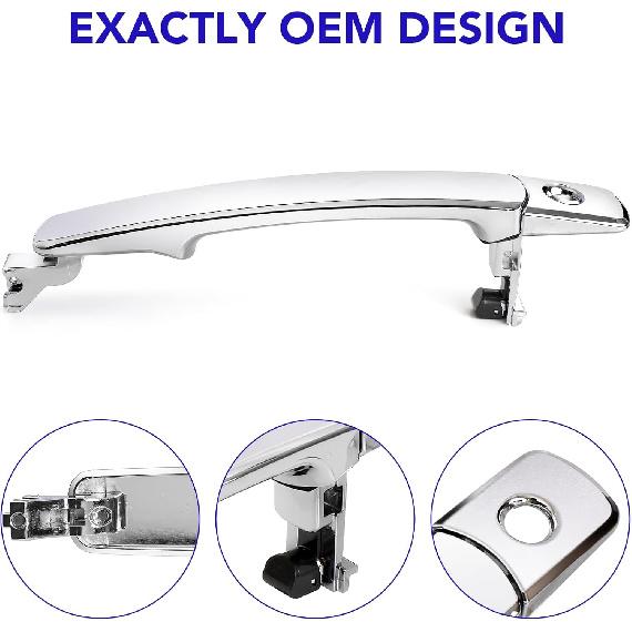 Driver Side Front Left Exterior Door Handle Compatible With Nissan Rogue 2010-2015, Nissan Murano 2003-2007,Infiniti FX35 FX45 2003-2008 Replace OE#