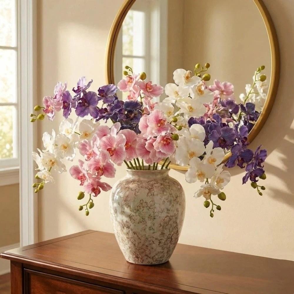 Handmade Simulation Big Moth Orchid Real Touch Faux Phalaenopsis  Wedding Party Favors