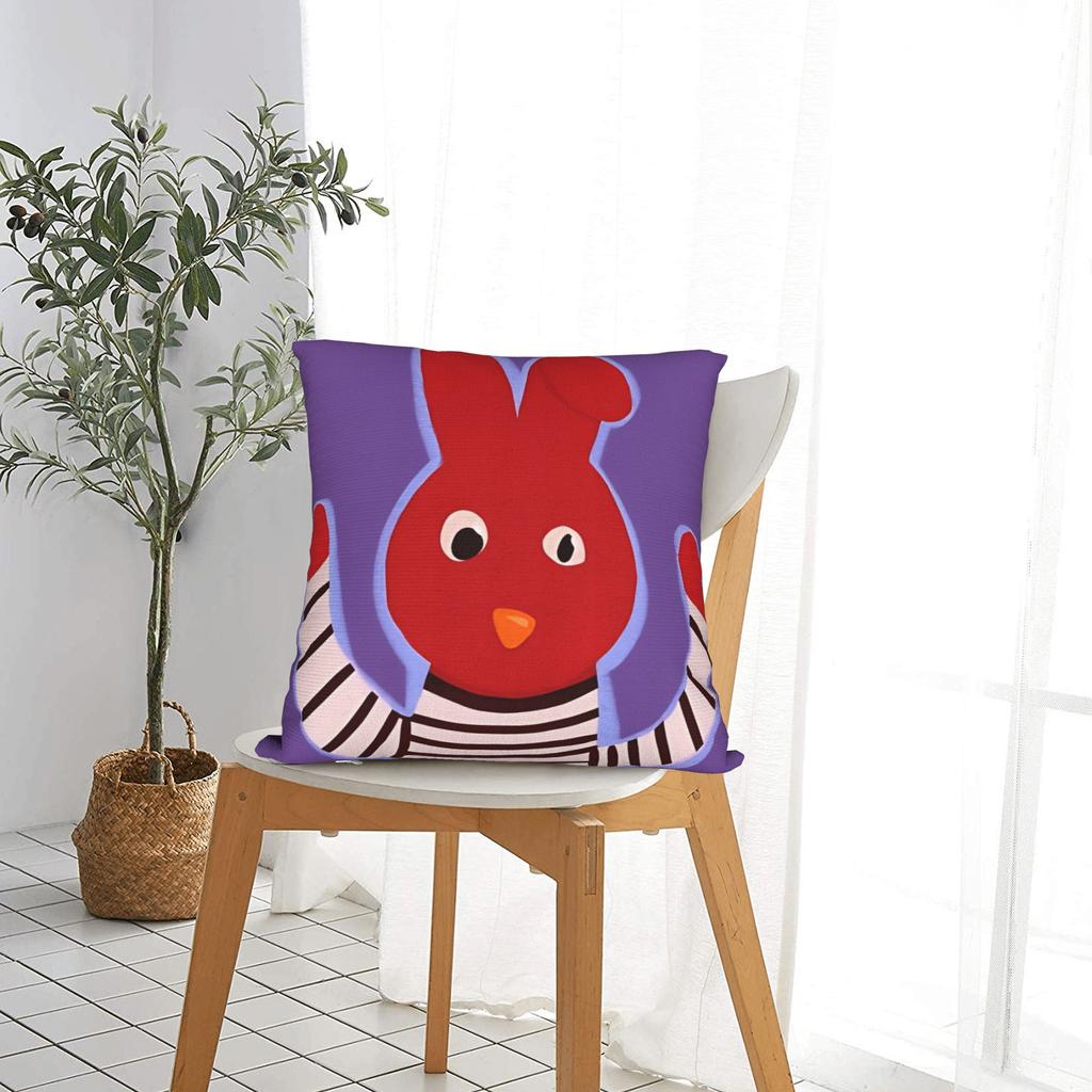Comedy 31 M-Minutos Pillow Case Red Bunny Graphic Pillow Cover Funny Pillowcases For Sofa Home Decor