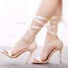 2026 Fish Mouth High Heel Strap Sandals Beautiful Ribbon Silk Fabric High Heel Women's Shoes Banquet Wedding Dress Bridal Shoes