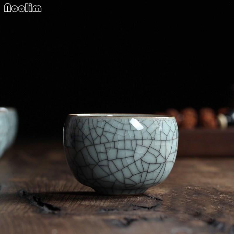 2 Teile/satz Kleine Tee becher Celadon Porzellan Büro Teetassen Keramik Master Tasse Knistern Glasur Tee Schüssel 90ML