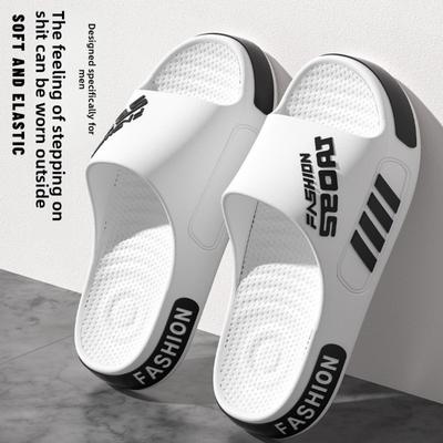 Men Women EVA Thick Sole Slippers, Summer Anti-slip Casual Slides, Breathable Odor Proof Indoor Outdoor Shoes