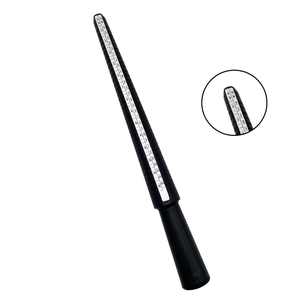 Four-in-One Ring Sizer: Plastic Mandrel Finger Sizing Tool