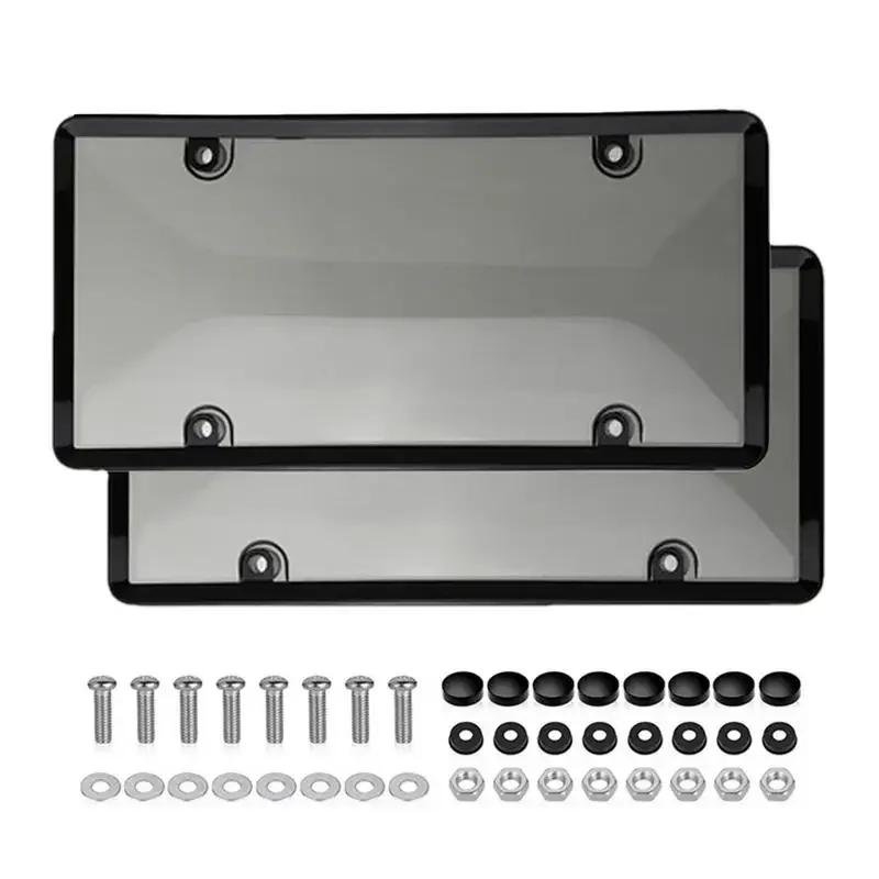 2pcs Car License Plate Frame Reflective Anti-speeding Red Light Toll Camera Shield License Plate Holder License Plate Protection